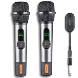 PACK 2 MICROFONOS INALAMBRICO SINGER STAR NEGRO NGS
